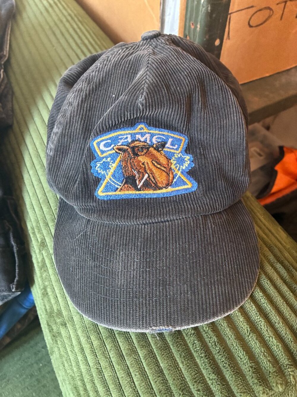 Vintage Joe Camel Smooth Character Corduroy Snapback Hat